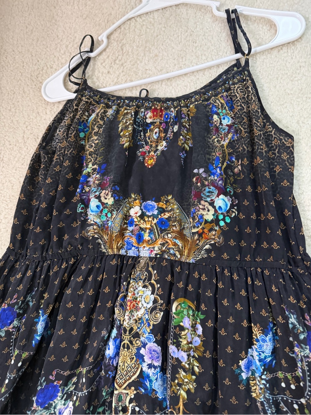 Camilla Black Silk Maxi Dress with Front Tie Details - Picture 5 of 10